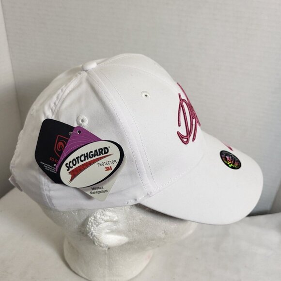 DODGE Pink White Hat Strapback Baseball Vintage Cap Womens NEW TAGS - Picture 9 of 14